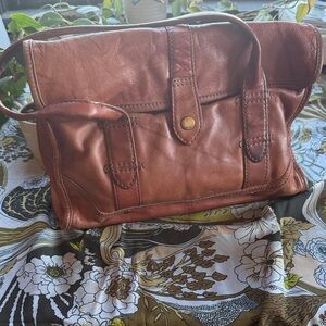 Rare Vintage Frye Leather campus Satchel Bag